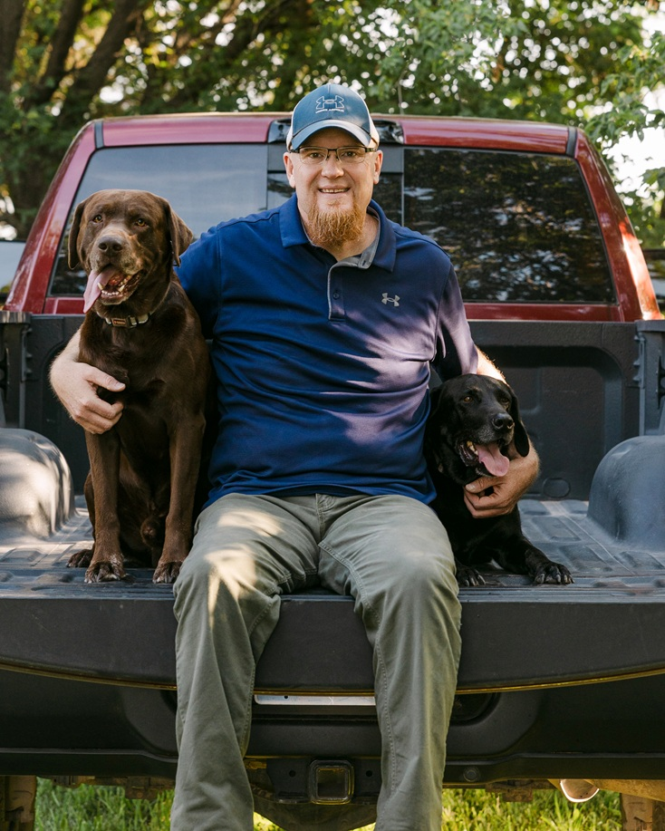 Christian Miller with Luke and Vader