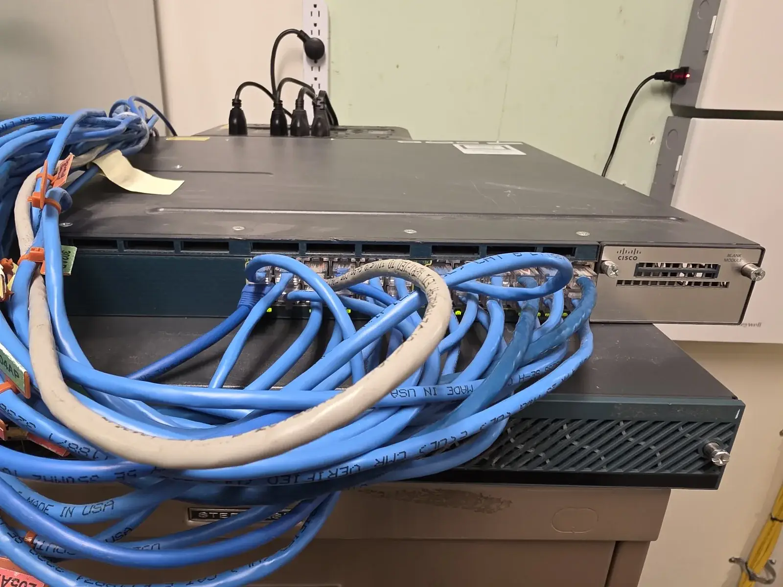 Legacy switching and cabling discovered at FBC Newton