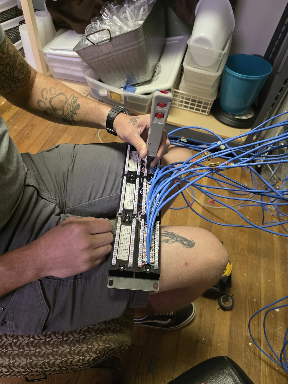 Patch-panel termination during the FBC Newton network installation