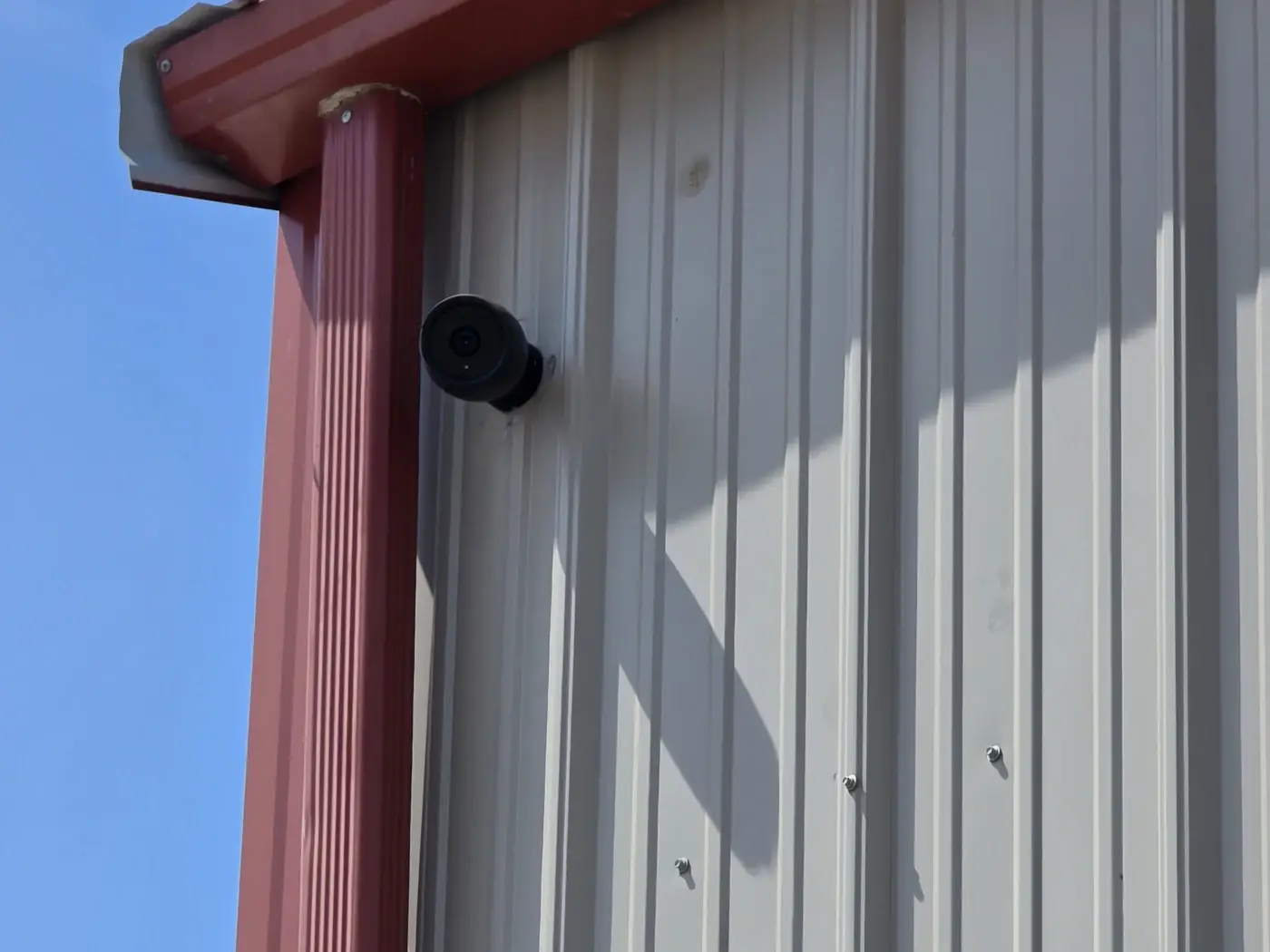 Exterior UniFi camera installed for Graber Backhoe
